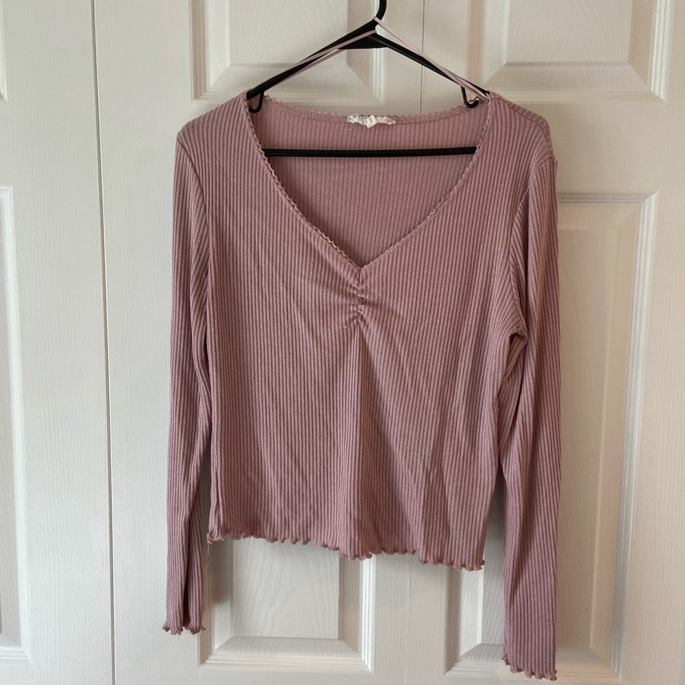 Pink rose long sleeve shirt